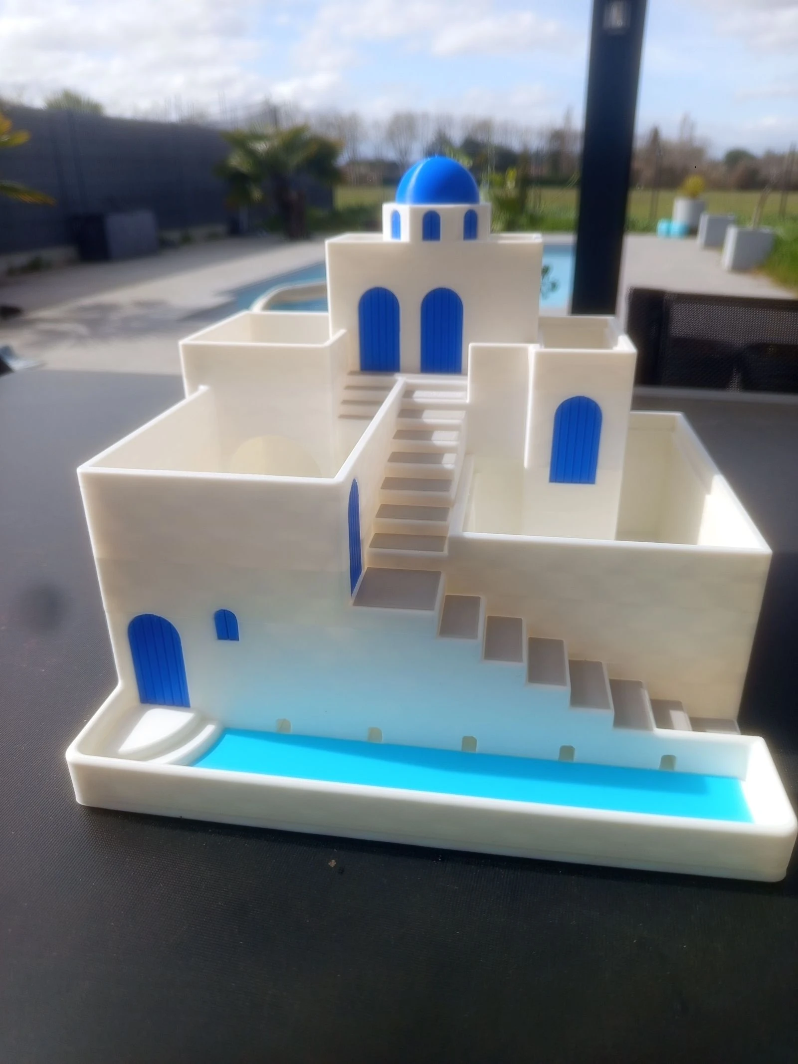 Jardinière 24 cm Grecia persianas azules Santorini 💙 – photo 4